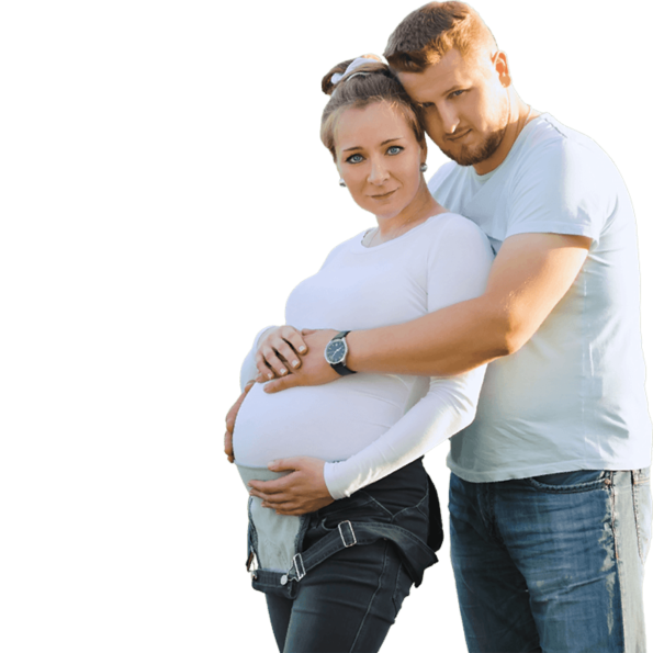 Ohne Einschränkung schwangeres Paar