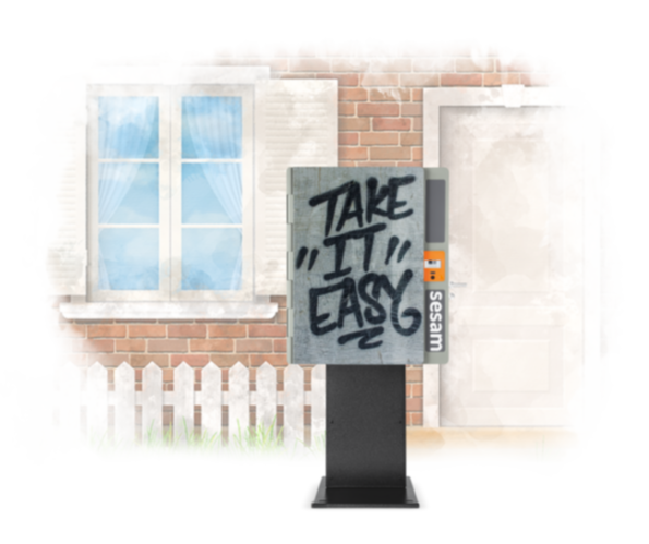 Eine Paketbox vor einem Einfamilienhaus – Die private Paketbox für zuhause
